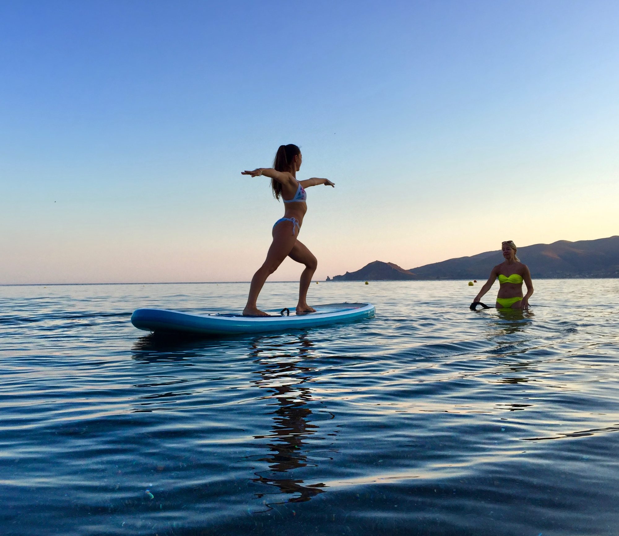 Yoga on Stand up paddle board Super SUP Fit